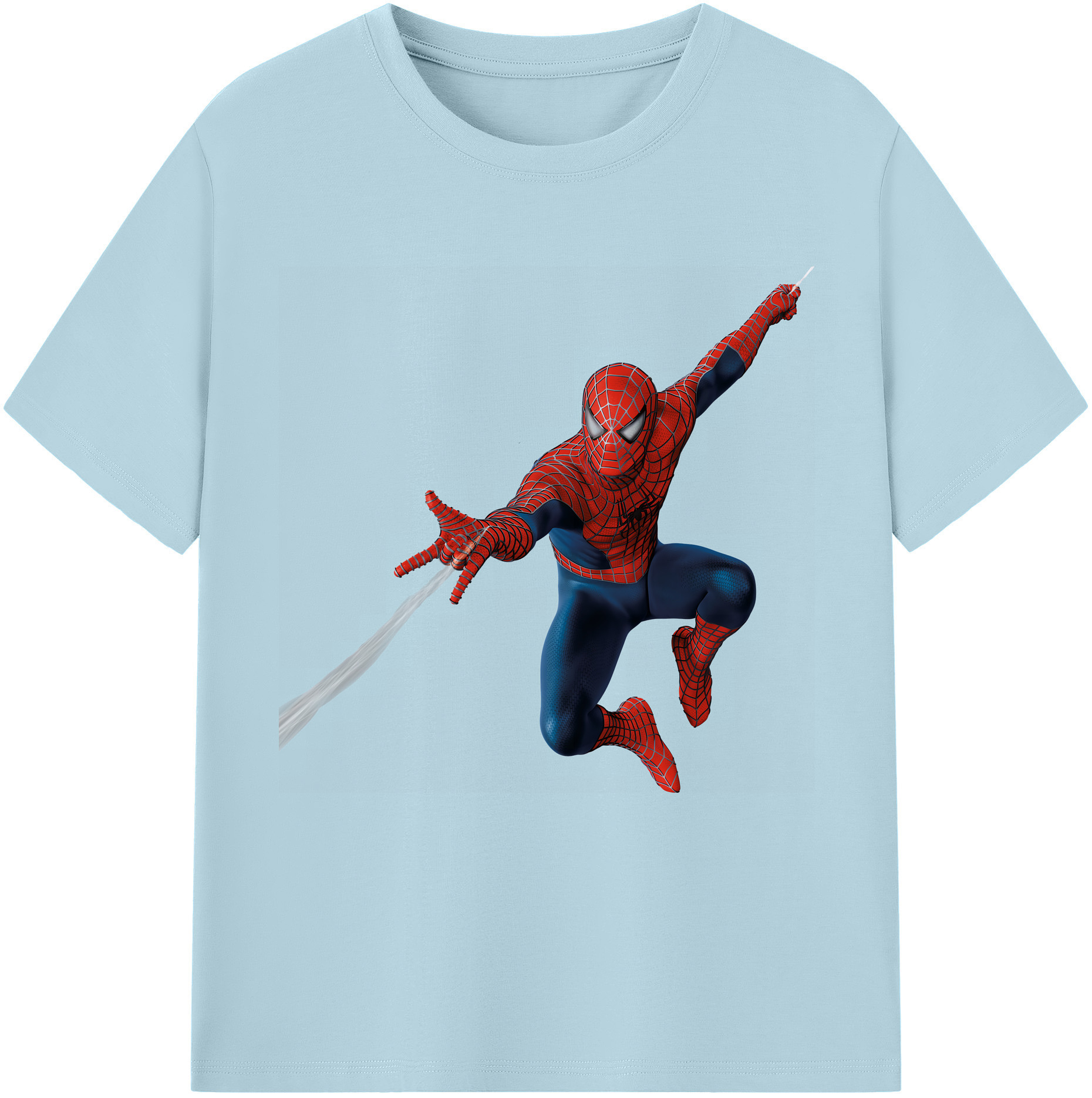 （画像用） Spider Man スパイダーマン 綿100％半袖Tシャツ（フロントプリント）